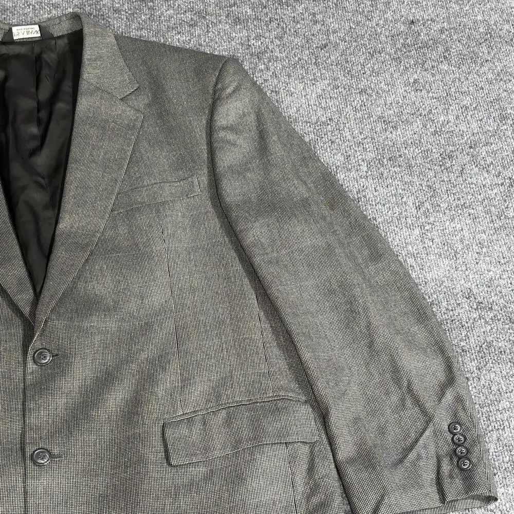 Jos A Bank Blazer Mens 46 Long Gray Silk Wool 2 Button Sport Coat Jacket